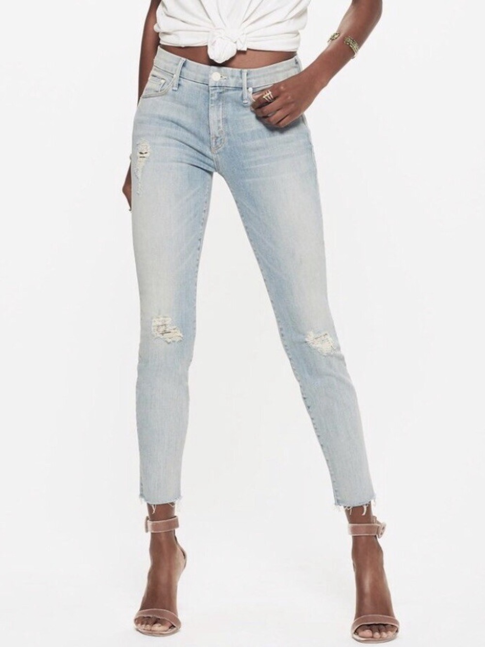 MOTHER the looker ankle fray jeans Size 30 Written in the sand